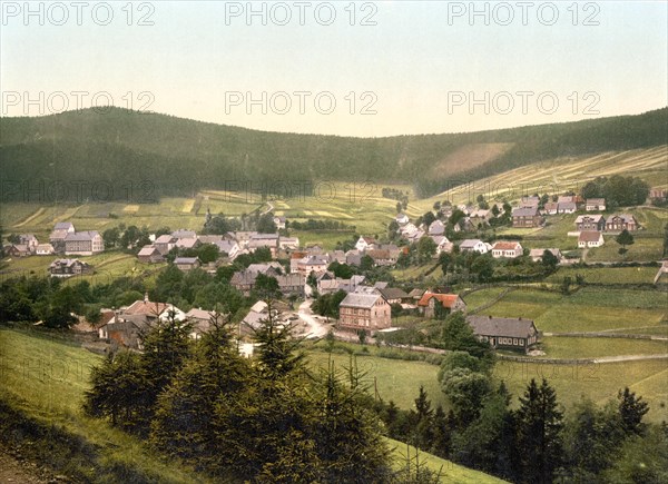 Manebach, Kammerberg, Austria, c. 1890, Historic, digitally restored reproduction from a 19th century original Manebach, Austria, c. 1890, Historic, digitally restored reproduction from a 19th century original, Europe