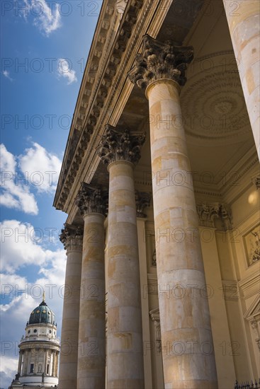 Gendarmenmarkt, German Cathedral, concert hall, centre, columns, building, church, dome, city centre, historic, history, cathedral, Christian, Berlin, Germany, Europe