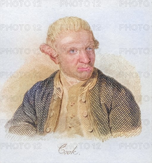 Captain James Cook 1728, 1779, British naval commander, navigator and explorer. From the book Crabb's Historical Dictionary, published 1825, Historical, digitally restored reproduction from a 19th century original, Record date not stated