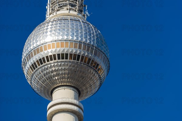 TV tower, East Germany, GDR, landmark, landmark, building, modern, building, urban, progress, symbol, symbolic, view, dome, blue sky, radio tower, television, centre, Alexanderplatz, Berlin, Germany, Europe