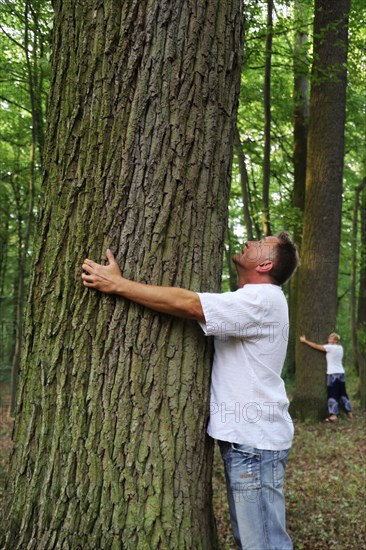 Group forest bathing (Shinrin Yoku), nature therapy from Japan