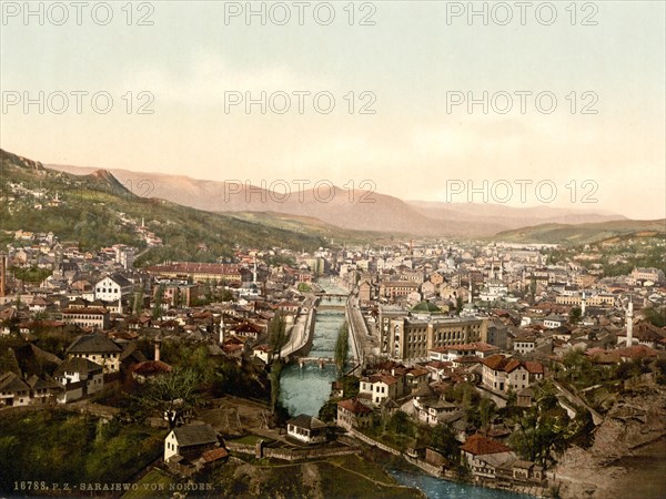 Sarajevo, Sarajevo, Bosnia, c. 1890, Historical, digitally restored reproduction from a 19th century original Sarajevo, Bosnia, c. 1890, Historical, digitally restored reproduction from a 19th century original