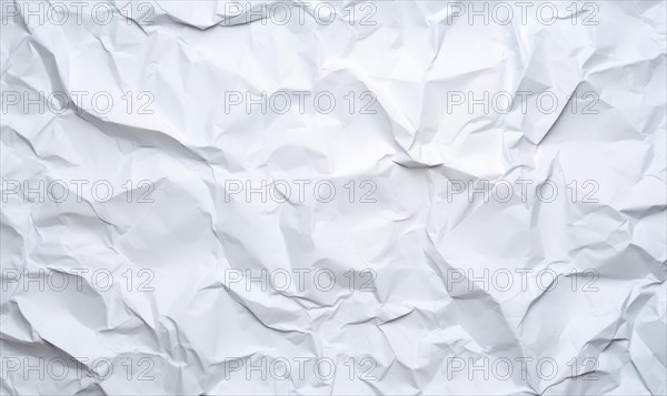 White crumpled paper texture background. Paper sheet for design AI generated