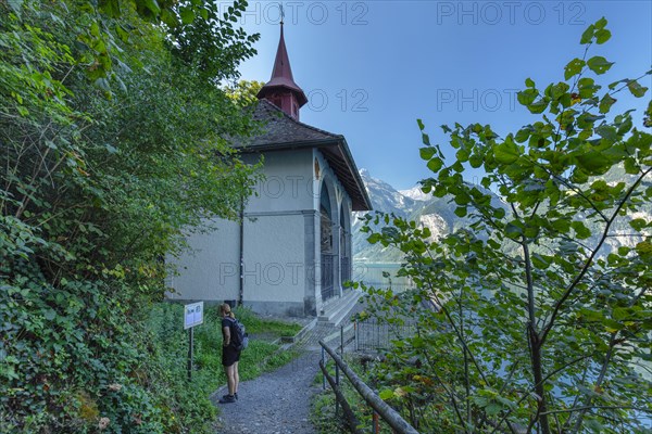 Tell's Chapel on Lake Uri near Sisikon, Lake Lucerne, Canton Uri, Switzerland, Building, Lake Lucerne, Uri, Switzerland, Europe