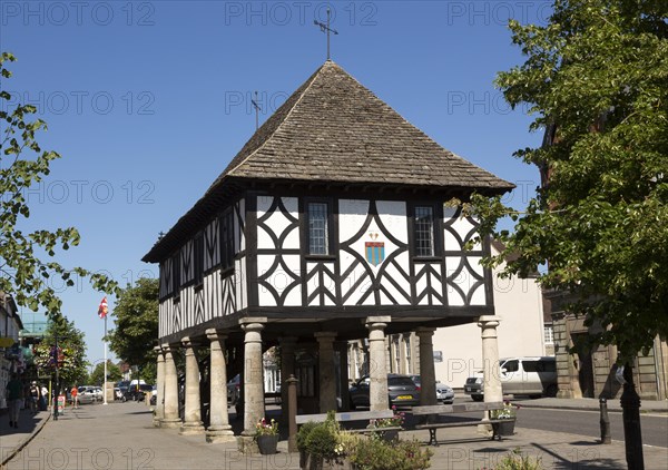 Town Hall building original seventeenth century restored 1889 now a museum, Royal Wootten Bassett, Wiltshire, England, UK