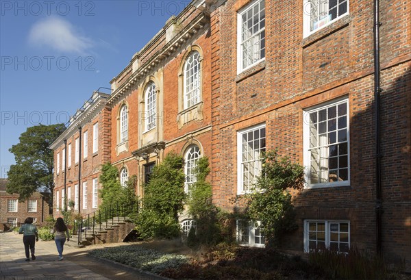 Historic buildings in grounds of Marlborough College school, Marlborough, Wiltshire, England, UK