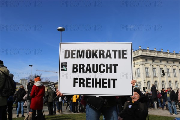 Large demonstration by critics of the corona measures in Kassel: Protests took place simultaneously in many countries under the motto World Wide Demonstration for Freedom, Peace and Human Rights