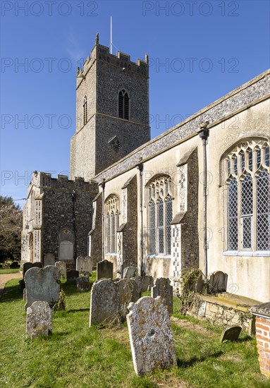 Village parish church St John the Baptist, Metfield, Suffolk, England, UK