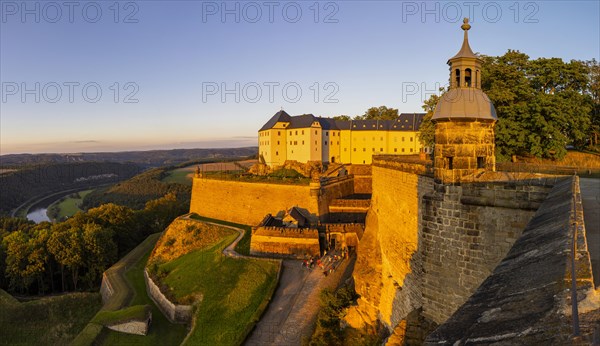 Koenigstein Fortress in Saxon Switzerland, Koenigstein, Saxony, Germany, Europe