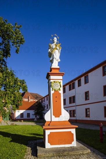 The monastery of St Marienstern is a Cistercian abbey in Panschwitz-Kuckau in the Upper Lusatia region of Saxony. St. Marienstern is an important cultural and religious centre for the Catholic Christians in the area, Panschwitz Kuckau, Saxony, Germany, Europe