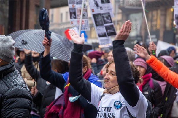 Strasbourg, France: Large demonstration for freedom against the corona measures and the vaccination pressure in France, Germany and other parts of Europe. The demonstration was organised by the peace initiative Europeansunited