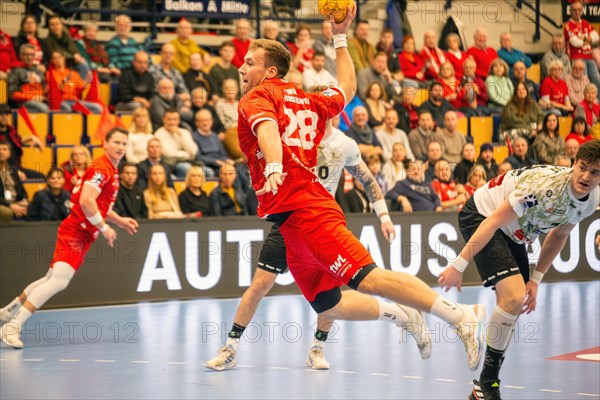 Match scene Eulen Ludwigshafen against HC Elbflorenz 2006 (2. Handballbundesliga, final score 31:29)