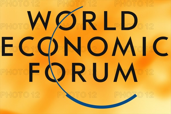 Logo of the WEF (World Economic Forum) in Davos