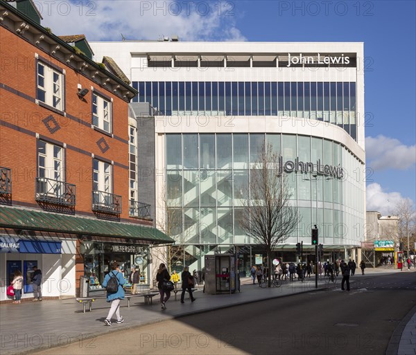 John Lewis store in High Street, Exeter, Devon, England, UK