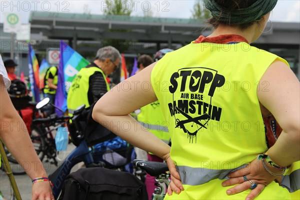 Ramstein 2021 peace camp bicycle demonstration: A bicycle demonstration took place on Saturday under the motto Stop Ramstein Air Base, organised as a rally from the starting points in Kaiserslautern, Kusel, Pirmasens and Homburg