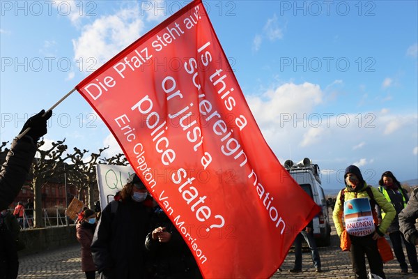 Mainz: A demonstration against the coronavirus measures took place under the slogan One year of lockdown policy - enough is enough . It was organised by private individuals. Demonstrations were held in all state capitals on this day