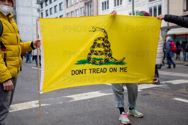 Frankfurt: Large demonstration against the corona measures. The organiser estimates the number of participants at 20, 000