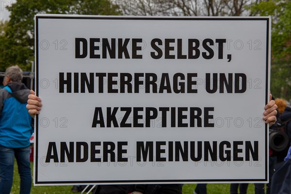 Corona demo in Landau, Palatinate. At the rally, various speakers recapitulated the political measures regarding corona