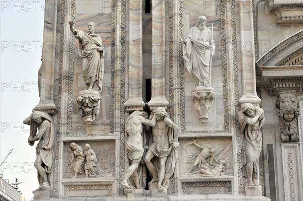 Detail, Milan Cathedral, Milan, Lombardy, Italy, Europe