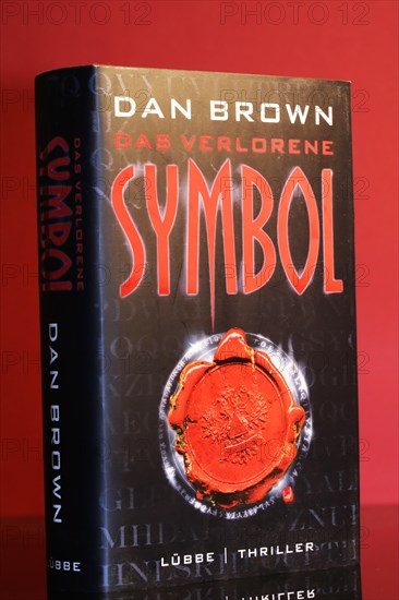 Close-up of the novel Symbol by Dan Brown