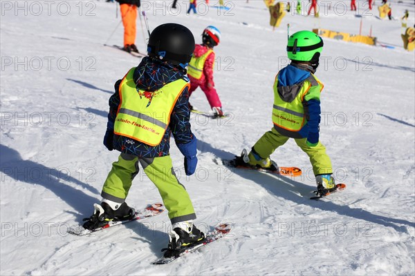 Children at the ski school in Fiss Ladis (Tyrol, Austria)