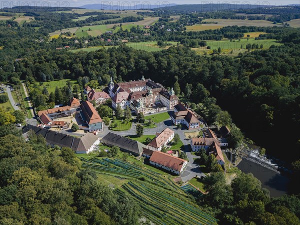 St Marienthal Monastery is a Cistercian abbey in Upper Lusatia in Saxony. It is the oldest nunnery of the order in Germany, which has existed without interruption since its foundation, Ostritz, Saxony, Germany, Europe