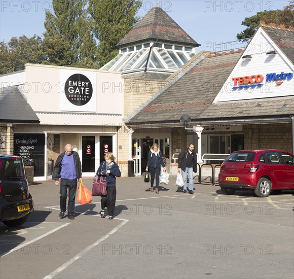 Emery Gate shopping centre car park, Tesco Metro, Chippenham, Wiltshire, England, UK