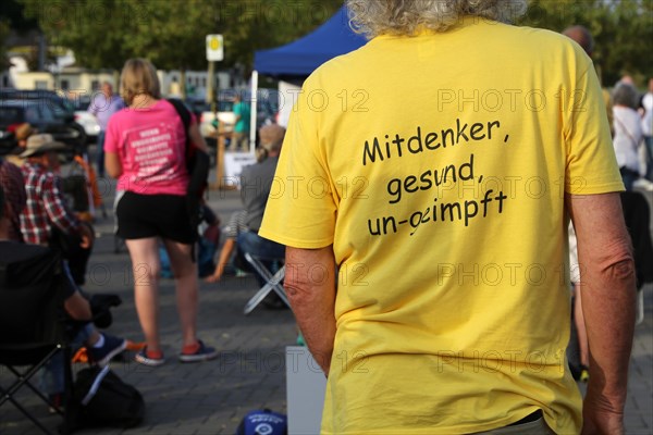 Monday demonstration against the corona measures in Bad Duerkheim under the motto Talking together, finding common ground