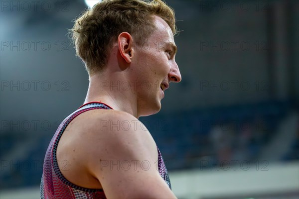 Heidelberg, 9 September 2023: Men's World Cup qualification in conjunction with a national competition against Israel. Nils Dunkel after his routine on the floor