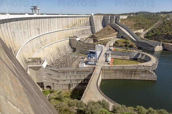 Barragem do Alqueva, Rio Guadiana river Alqueva dam hydroelectric power, Moura, Portugal, Europe