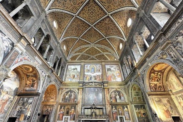 Interior view, Church of San Maurizio al Monastero Maggiore, built in 1503, 1518, Milan, Italy, Europe