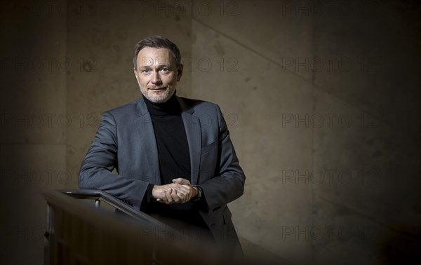 Christian Lindner (FDP), Federal Minister of Finance, photographed in the stairwell of the Federal Ministry of Finance