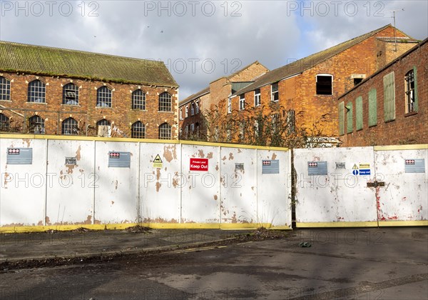 Derelict industrial buildings Innox Mills former Bowyers Works, Trowbridge, Wiltshire, England, UK