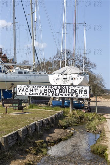 Harry King and Sons, Yacht and Boat builders, Pin Mill, Chelmondiston, Suffolk, England, UK