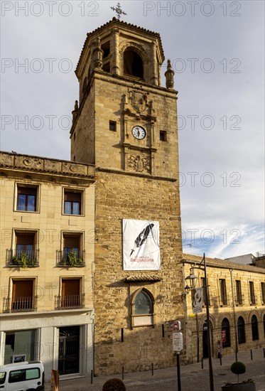 Torre del Reloj clocktower, town centre of Ubeda, Jaen province, Andalucia, Spain, Europe
