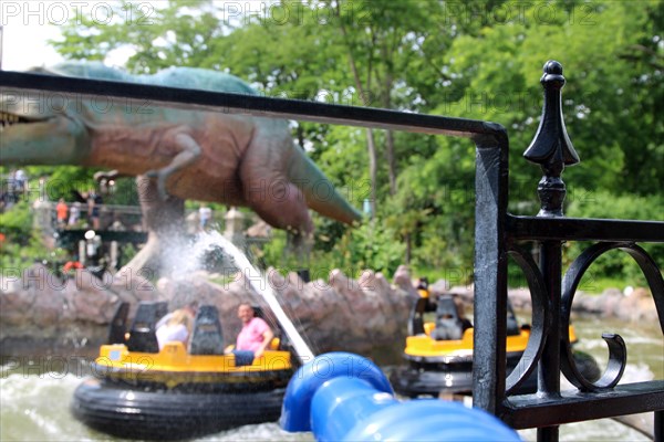 Dino-Splash (formerly: Donnerfluss) at the Holiday-Park in Hassloch, Palatinate