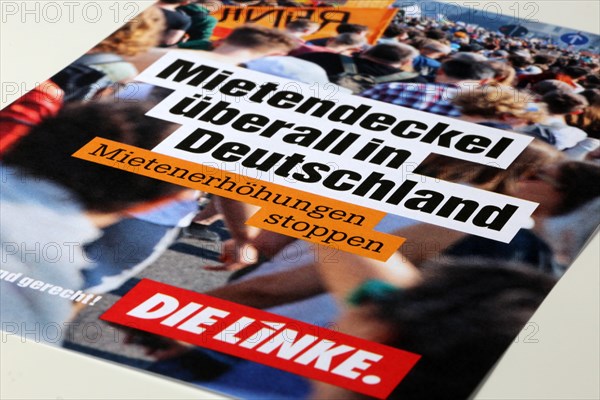 Symbolic image Die Linke: Flyer on the subject of rents