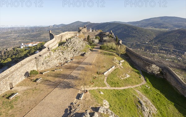 Historic castle medieval village of Marvao, Portalegre district, Alto Alentejo, Portugal, Southern Europe, Europe