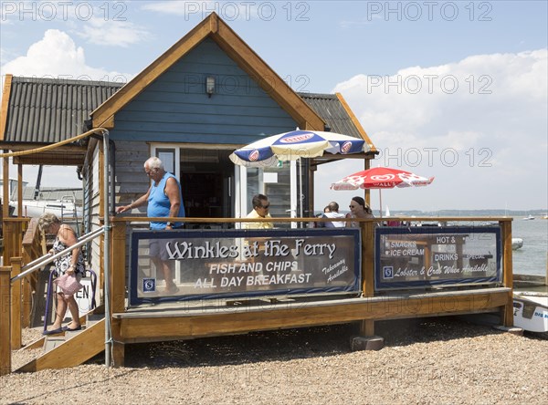 Winkles at the Ferry cafe at Felixstowe Ferry, Suffolk, England, UK