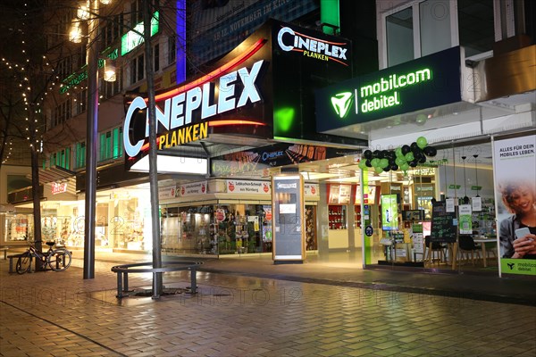 Exterior shot of the Cineplex on the Planken in Mannheim