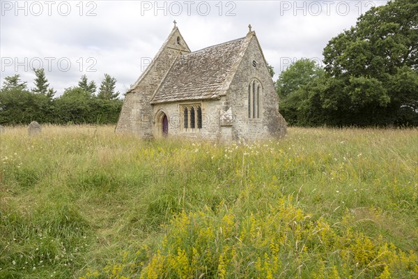 Chancel All Saints church, Leigh, Wiltshire, England, UK the rest of the building was rebuilt on drier ground