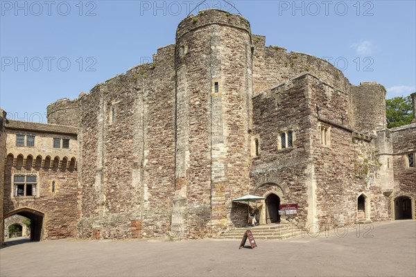 Historic castle keep within Berkeley castle, Gloucestershire, England, UK built by Robert Fitzharding in 12th century