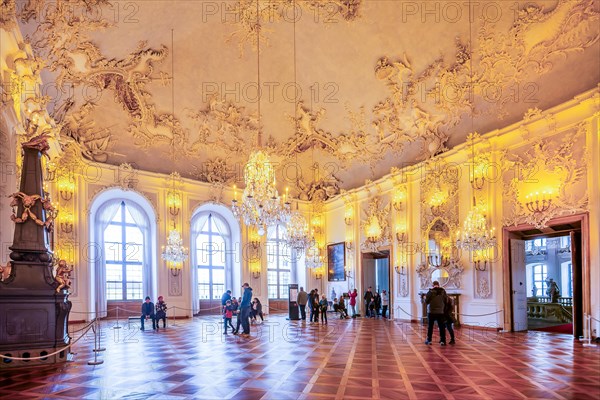 White Hall in the Wuerzburg Residence, Wuerzburg, Main Valley, Lower Franconia, Franconia, Bavaria, Germany, Europe