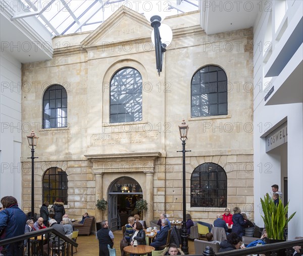 The Chapel, Samuel Salter building, now Boswells cafe, Shires shopping centre, Trowbridge, Wiltshire, England, UK