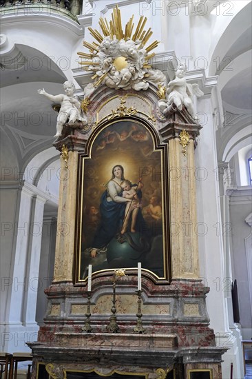 Side altar, St Trinitatis Cathedral, altar, nave, Dresden, Free State of Saxony, Germany, Europe