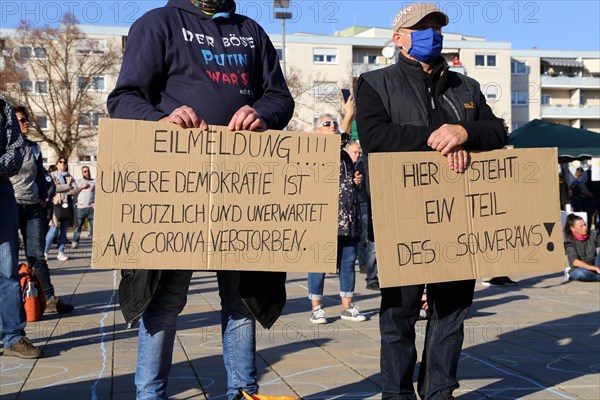 Speyer: Corona protests against the federal government's measures. The protests were organised by the Querdenken 6232 Speyer initiative