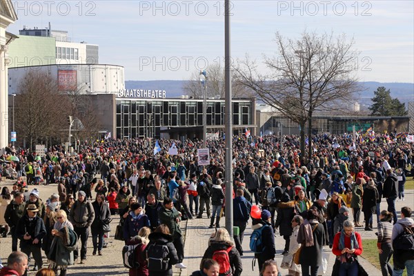 Large demonstration by critics of the corona measures in Kassel: Protests took place simultaneously in many countries under the motto World Wide Demonstration for Freedom, Peace and Human Rights