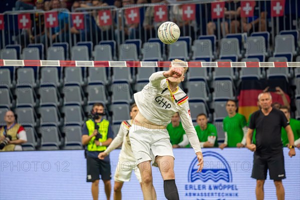 Fistball World Championship from 22 July to 29 July 2023 in Mannheim: Germany is the Fistball World Champion. In the final, the German team beat Austria in 4:0 sets. Here in the picture: Patrick Thomas