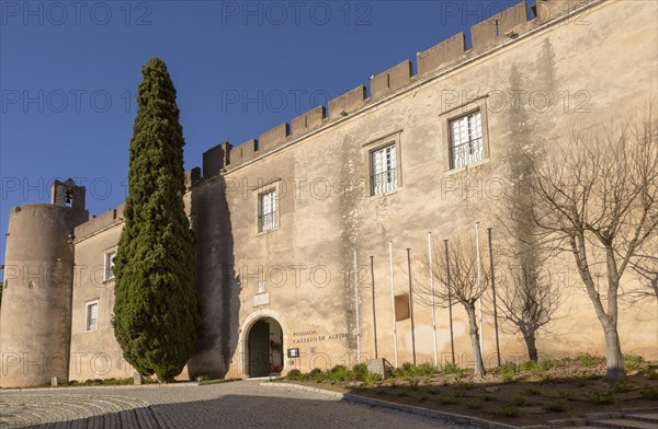 Hotel tourist accommodation in former castle Pousada Castelo de Altivo, Alvito, Baixo Alentejo, Portugal, southern Europe, Europe