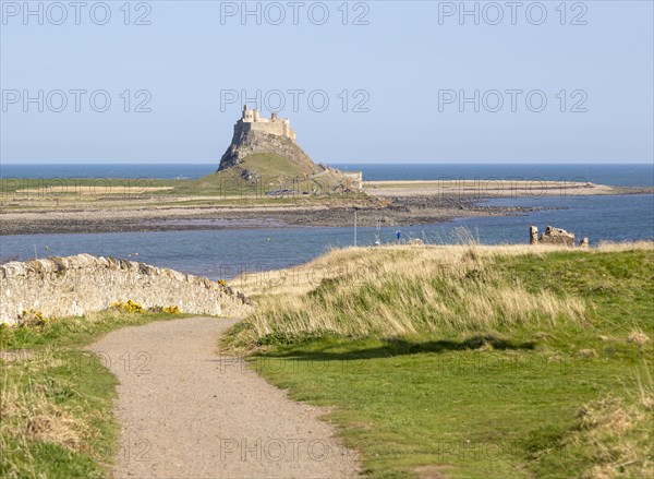 Lindisfarne castle North Sea coast, Holy Island, Northumberland, England, UK